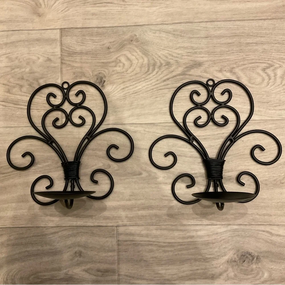 Pair of Wall Sconce LED Candle Holders